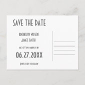 アールデコ黒日付はがきを保存 案内ポストカード (裏面)