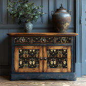 アールデコ黒甲虫金ゴールドフローラ模様 薄葉紙