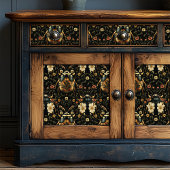 アールデコ黒甲虫金ゴールドフローラ模様 薄葉紙