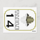 アールデコ黒結婚黄色表 ポストカード (裏面)