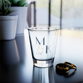 アールデコ1920ウェディング日付ショットガラスを保存 ショットグラス