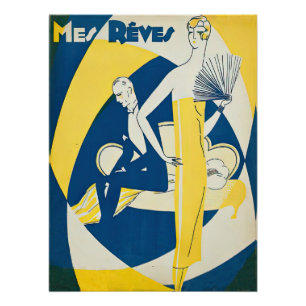 アールデコ1920年代のタンゴ ポスター