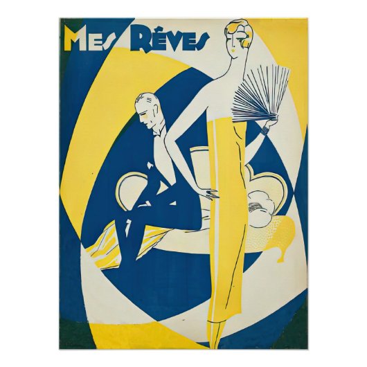 アールデコ1920年代のタンゴ ポスター (正面)