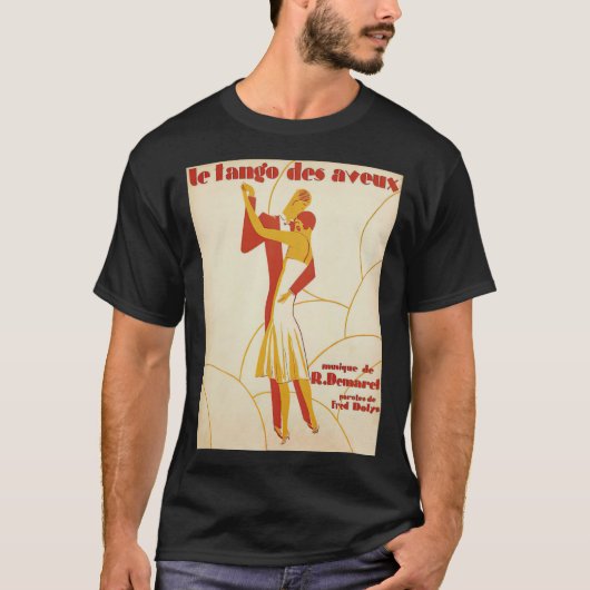 アールデコ1920年代のタンゴ Tシャツ (正面)