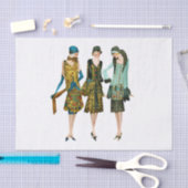 アールデコ1920年代の女性が町を出る 薄葉紙 (クラフト)