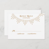 アールデコ1920結婚の応答カード 出欠カード (正面/裏面)