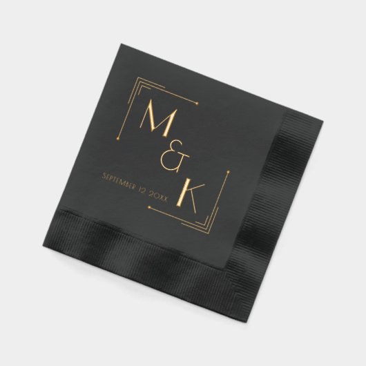 アールデコ1920結婚sフォイルナプキン 箔ナプキン (左)