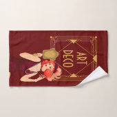 アールデコ1920sグラムレディース金ゴールドブルゴーニュ バスタオルセット (ハンドタオル)