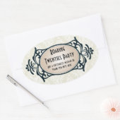 アールデコ1920sパーティー 楕円形シール (封筒)