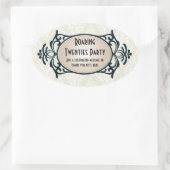 アールデコ1920sパーティー 楕円形シール (バッグ)