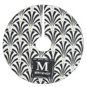 アールデコ1920sファン – パーソナライズされたファミリー名 ブラッシュドポリエステルツリースカート (正面)