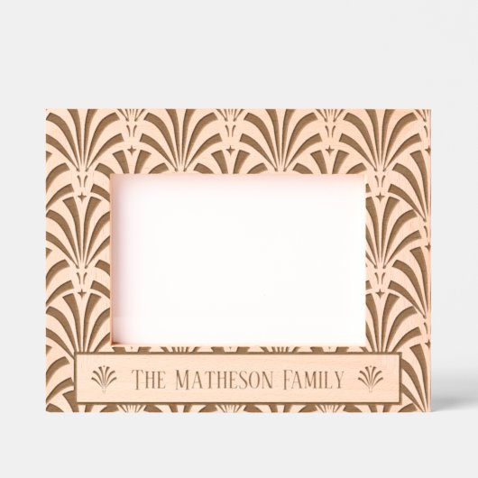 アールデコ1920sヴィンテージファン レーザー彫刻フレーム (正面)