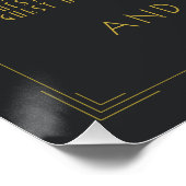 アールデコ1920s結婚の6テーブル座席表 ポスター (コーナー)