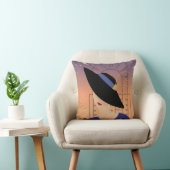 アールデコ1930年代女性とクライスラー建物 クッション (椅子)