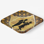 アールデコ20のカップル大晦日のパーティー ペーパープレート (傾斜あり)