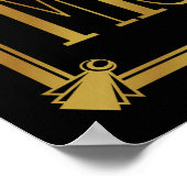 アールデコ20のスタイルブラック文字レッツ行方不穏 ポスター (角)