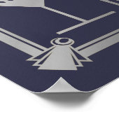 アールデコ20のスタイル「カクテルバーサインシルバー ポスター (角)