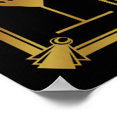 アールデコ20のスタイル「カクテルバー標識金ゴールド ポスター (角)