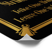 アールデコ20のスタイル「フォトブース&ゲストブック」 ポスター (角)