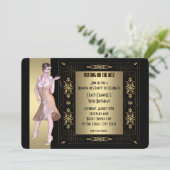 アールデコ20の誕生日パーティー 招待状 (スタンド正面)