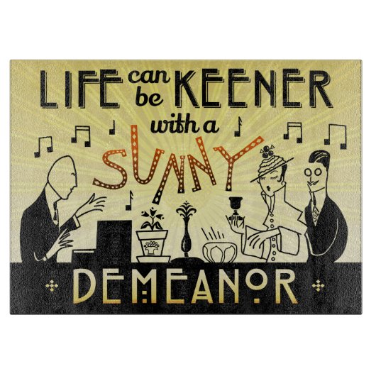 アールデコ20sレトロサニーの態度感動的 カッティングボード (正面)