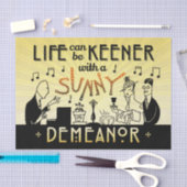 アールデコ20sレトロサニーの態度感動的 薄葉紙 (クラフト)