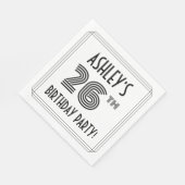 アールデコ26インスパイアth Birthday Party名前をカスタムする スタンダードランチョンナプキン (角)