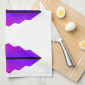 アールデコ3型紫茶タオル キッチンタオル (四つ折り)