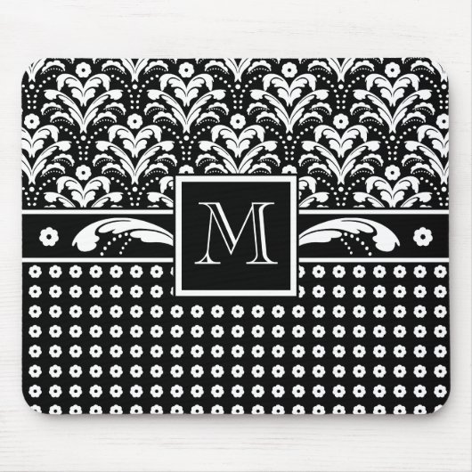 アールデコ30sエレガンスフォーマルフローラダマスク マウスパッド (正面)