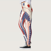 アールデコ7月4日の米国国旗のレギンス レギンス (左)