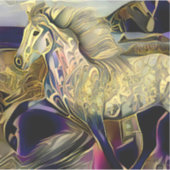 アールデコ アイスランドの馬 シール (正面)