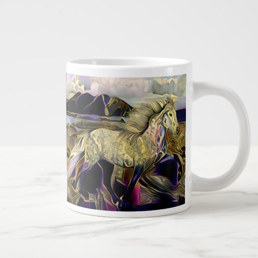 アールデコ アイスランドの馬 ジャンボコーヒーマグカップ (右)