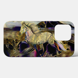 アールデコ アイスランドの馬 iPhone 13 PROケース