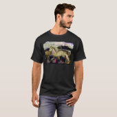 アールデコ アイスランドの馬 Tシャツ (正面フル)