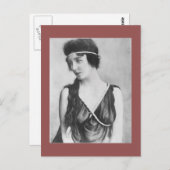 アールデコ、アールヌーボーの美しい、インスパイアフラッパー ポストカード (正面/裏面)