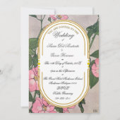 アールデコ アールヌーヴォー フローラル プレーリー ローズ 招待状 (正面)