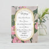 アールデコ アールヌーヴォー フローラル プレーリー ローズ 招待状 (スタンド正面)