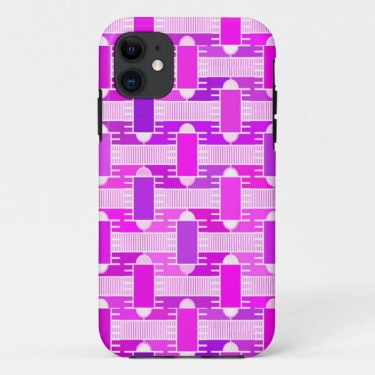 アールデコ・インダストリアルシック、紫、蘭、ラベンダー Case-Mate iPhoneケース (裏面)