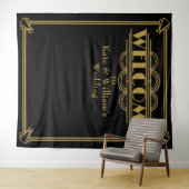 アールデコ ウェルカム ウェディング フォトブース 背景 タペストリー (インサイチュ(横))