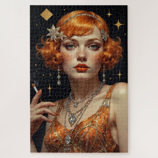 アールデコ（オレンジ） ジグソーパズル (縦)