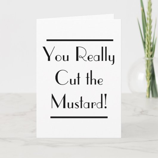 アールデコ·カット·ザ·マスタード·カード カード (正面)