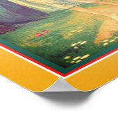 アールデコ「ガール&キューピッド・アット・ウォーターフォール」ポスター ポスター (角)