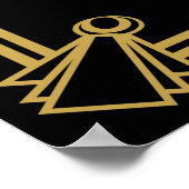 アールデコ「キャンディバー」ギャツビースタイルブラック&金ゴールド ポスター (角)