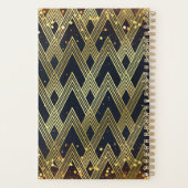 アールデコ・ギャツビーグリッター幾何学模様モノグラム プランナー手帳 (裏面)