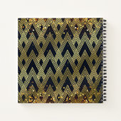 アールデコ・ギャツビー・グラモー幾何学模様モノグラム ノートブック (裏面)