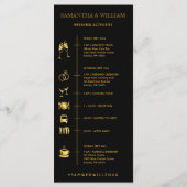 アールデコ・ギャツビ結婚ーのタイムライン・カード プログラム (裏面)