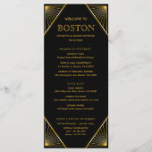 アールデコ・ギャツビ結婚ーのタイムライン・カード プログラム (正面)