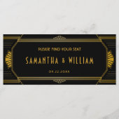 アールデコ・ギ結婚ャツビー座席表 プログラム (裏面)