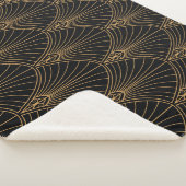 アールデコ:クラシック幾何学模様。 シェルパブランケット (3/4)