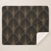 アールデコ:クラシック幾何学模様。 シェルパブランケット (正面(横))